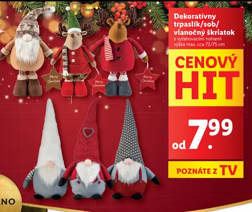 Decoratívny trpaslík/sob/vianočný škriatok