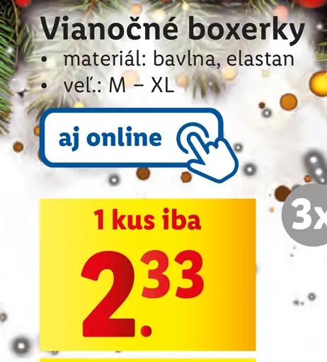 Vianočné boxerky