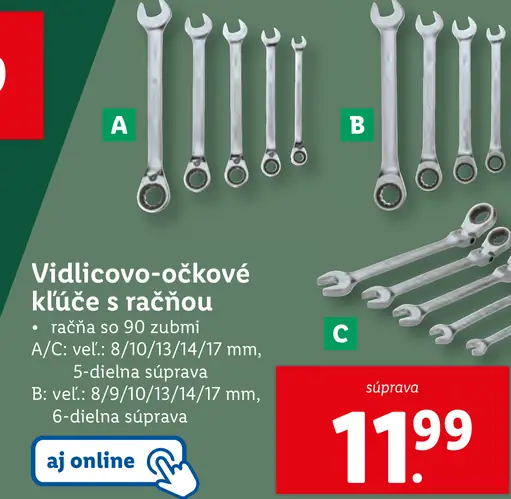 Vidlicovo-otočné kľúče