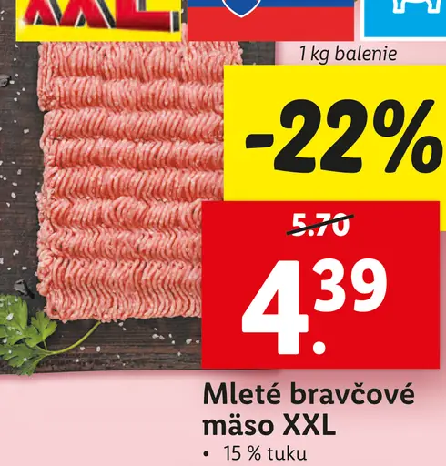 Mleté bravčové mäso XXL