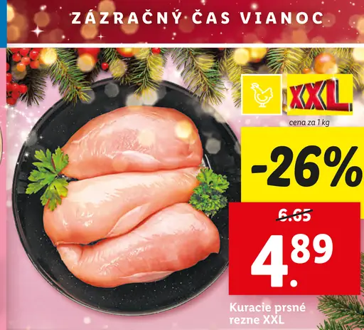 Kuracie prsíčka rezne XXL