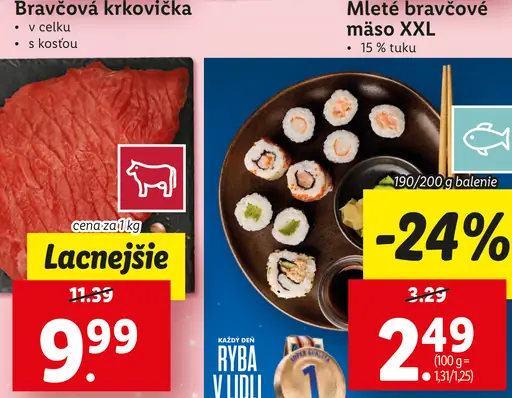 Melé brávčové mäso XXL