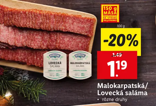 Malokarpatská/ Lovecká saláma