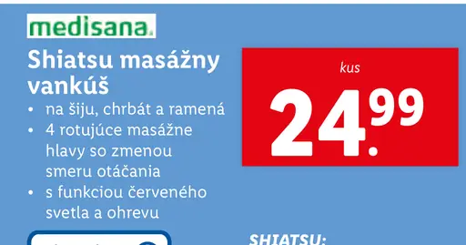 Shiatsu masážny vankúš