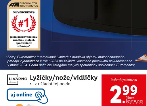 Lyžičky/nože/vidličky