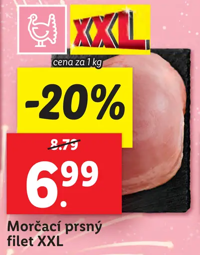 Morčací prsny filet XXL