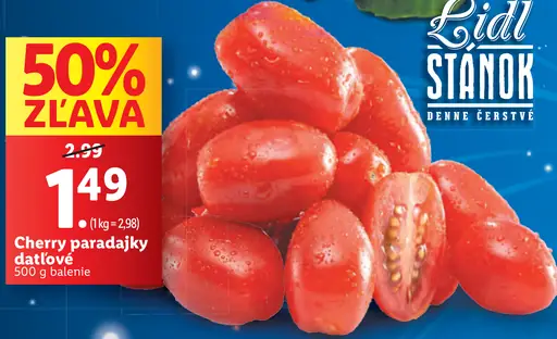 Cherry paradajky datľové