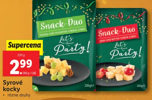 Snack-Duo Syrové kocky