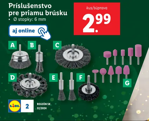 Príslušenstvo pre priamu brúsku B