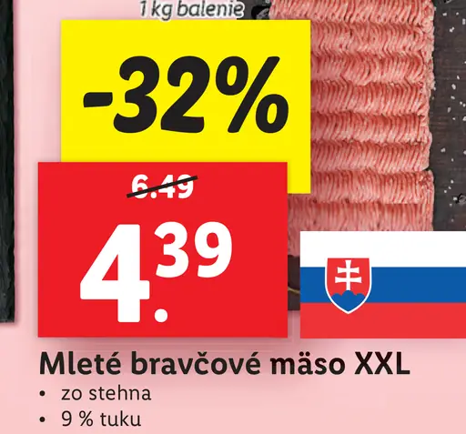 Mleté bravové mäso XXL