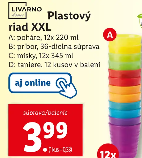 Plastový riad XXL