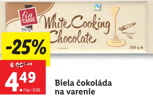 Biela čokoláda na varenie