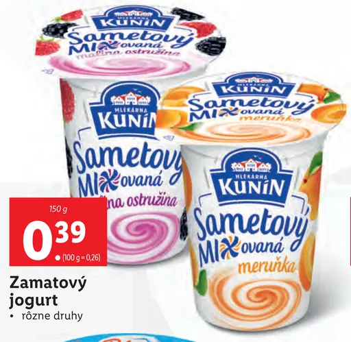 Zamatový jogurt