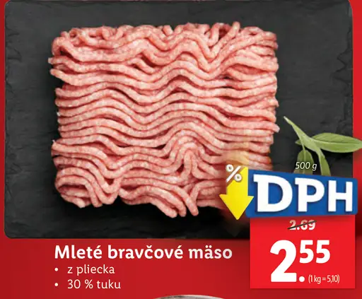 Mleté bravčové mäso