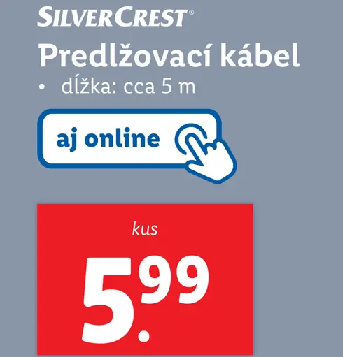 Silvercrest Predlžovací kábel