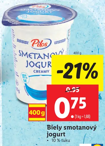 Biely smotanový jogurt