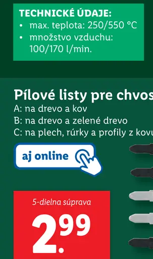 Pilové listy pre chvos