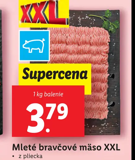 Mleté bravčové mäso XXL