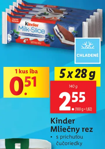 Kinder Mliečny rez