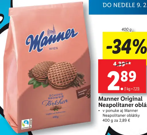 Manner Original Neapolitaner oblátky