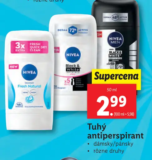 Tuhý antiperspirant