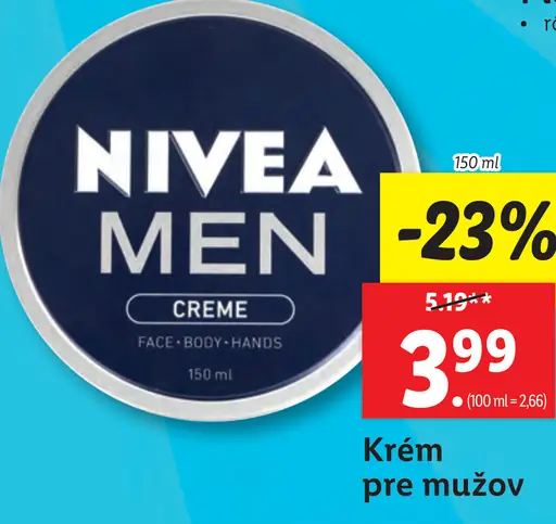 Krém pre mužov