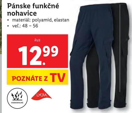 pánske funkčné nohavice