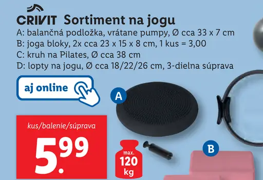 Crivit Sortiment na jogu balančná podložka