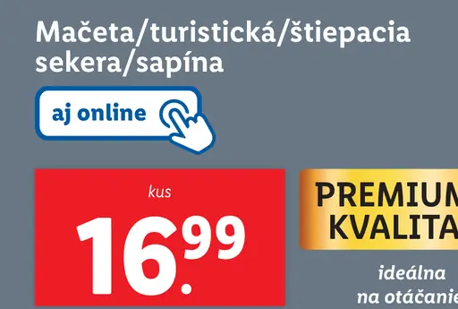Parkside mačeta/turistická/štiepacia sekera/sapína