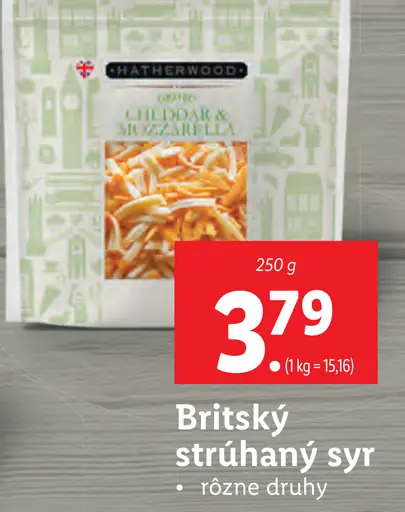 Hatherwood Britský strúhaný syr