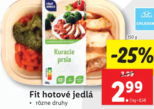 Kuracie prsia Fit hotové jedlá