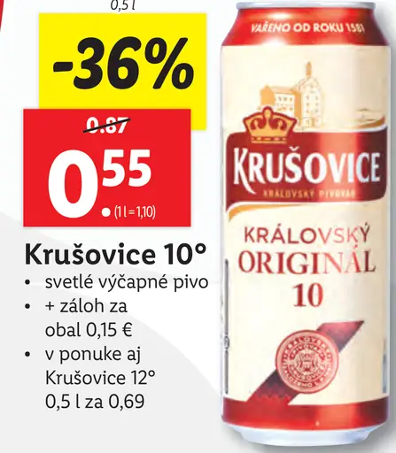 Krušovice plechovka