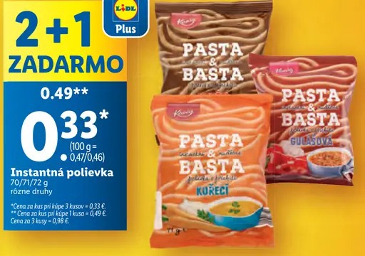 Pasta Basta Instantná polievka