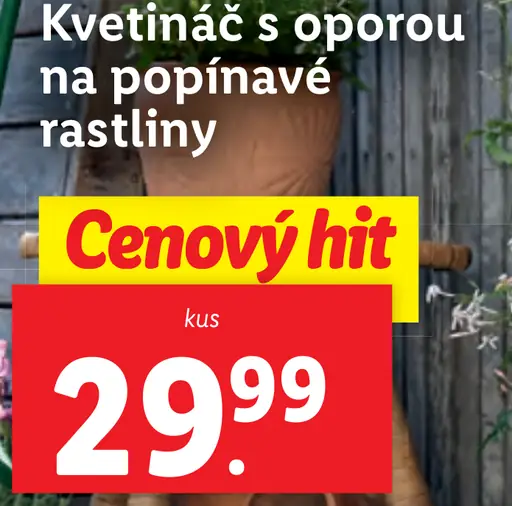 Kvetináč s oporou na popínavé rastliny