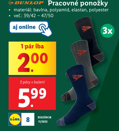 Dunlop Pracovné ponožky