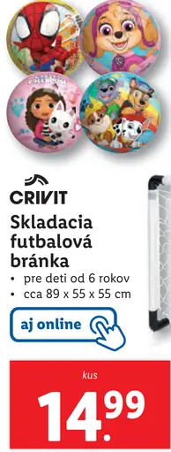 Crivit Skladacia futbalová bránka