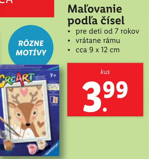 Crelando Maľovanie podľa čísel