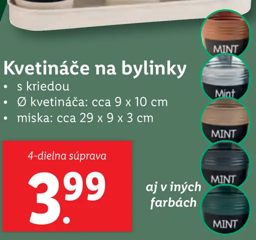 Parkside Kvetináče na bylinky s kriedou