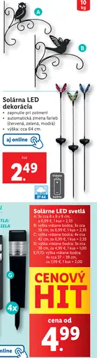 Solárna LED dekorácia