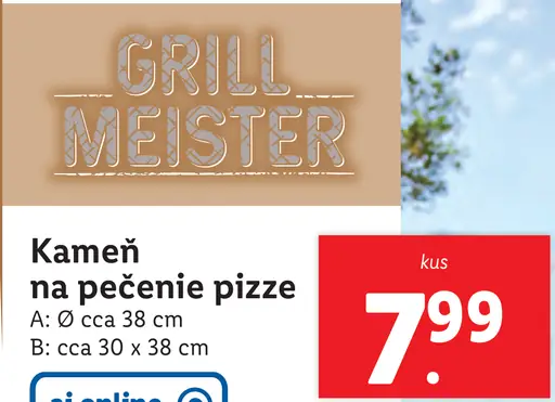 Grill Meister Kameň na pečenie pizze