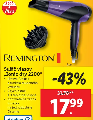 Remington Sušič vlasov Ionic Dry 2200