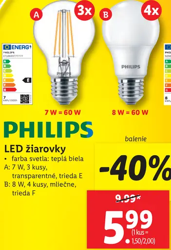 Philips LED žiarovky