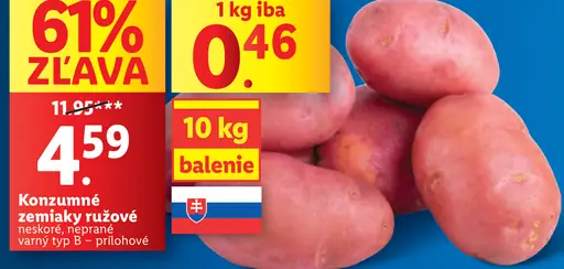 Konzumné zemiaky ružové neskoré