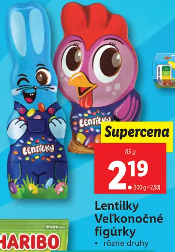 Lentilky Veľkonočné figúrky