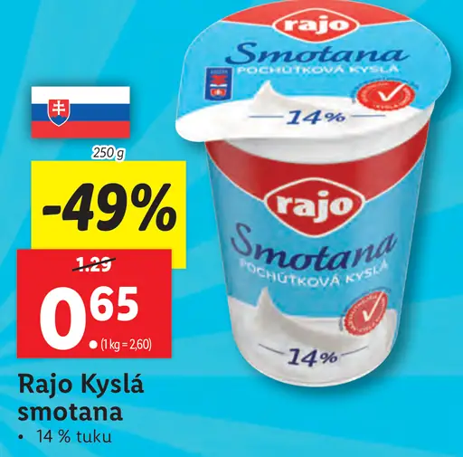 Rajo Kyslá smotana