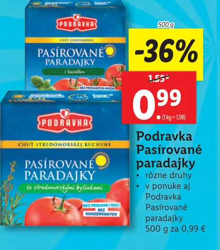 Podravka Pasírované paradajky