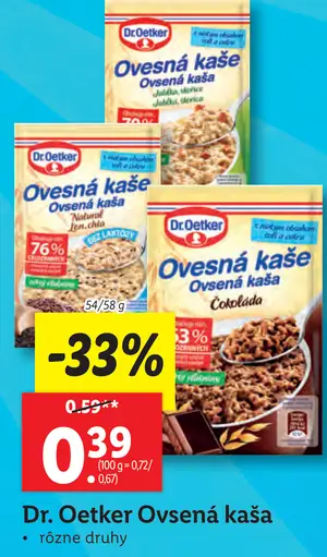 Dr. Oetker Ovsená kaša višne