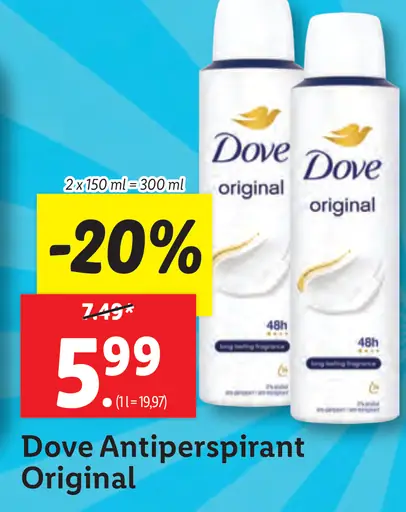 Dove Original antiperspirant sprej