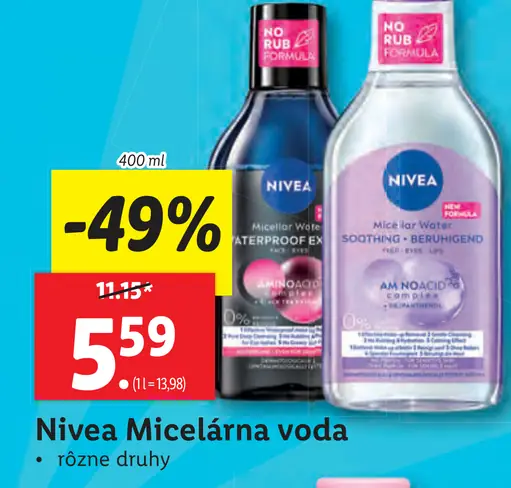 Nivea micelárna voda