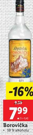 Spišská Borovička 38 % alkoholu